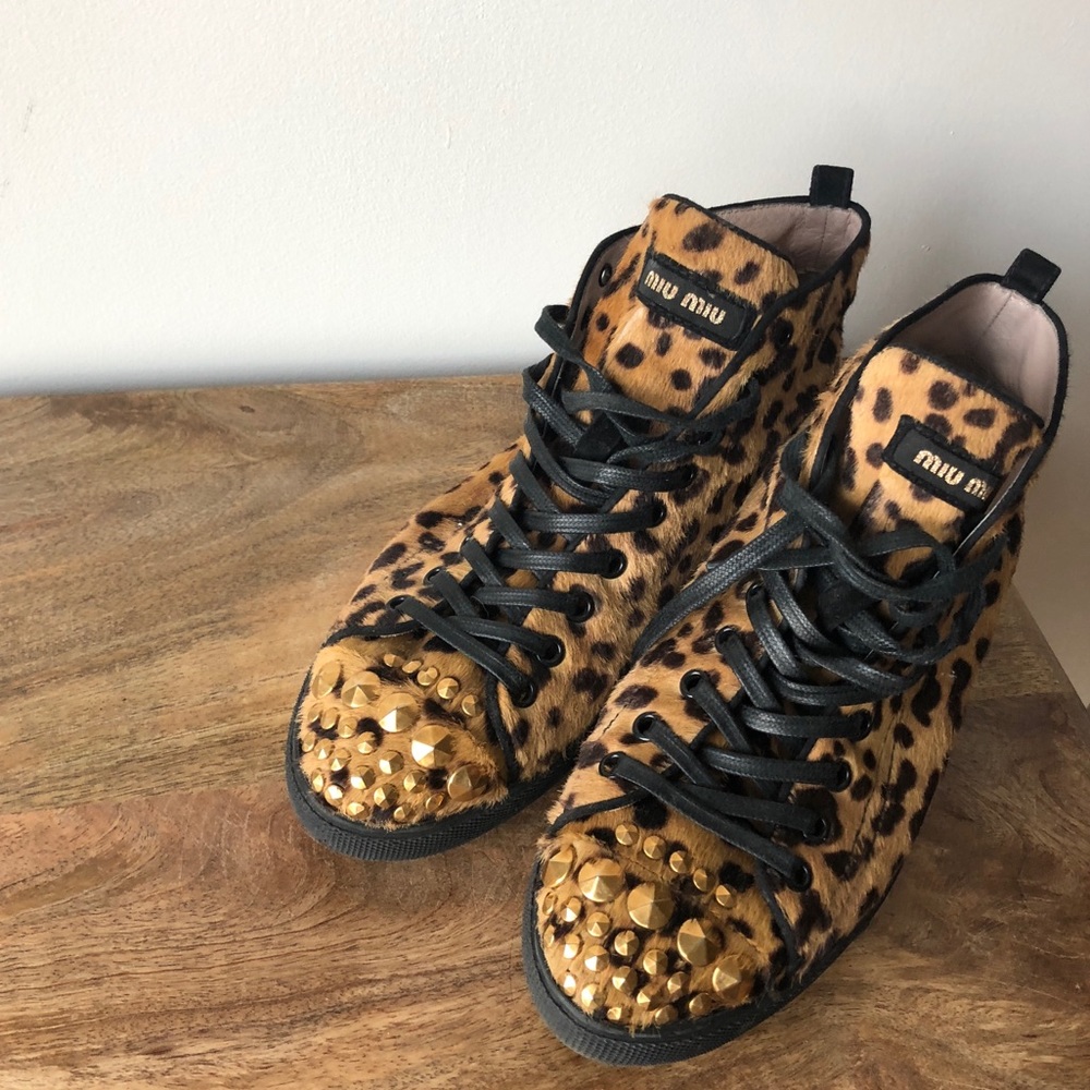 Miu Miu leather sneakers